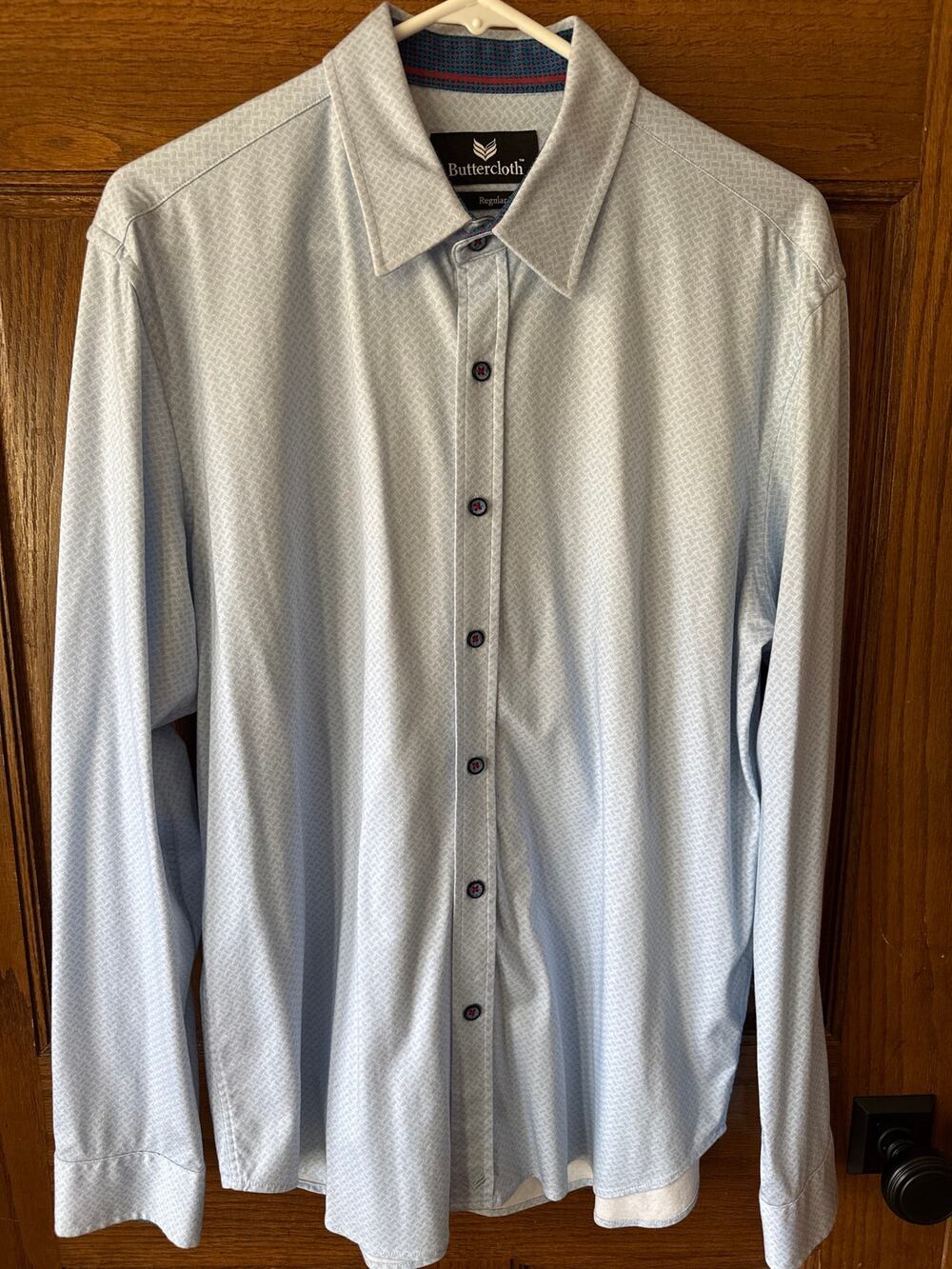 Buttercloth Mens Large Regular Fit Button Down Shirt